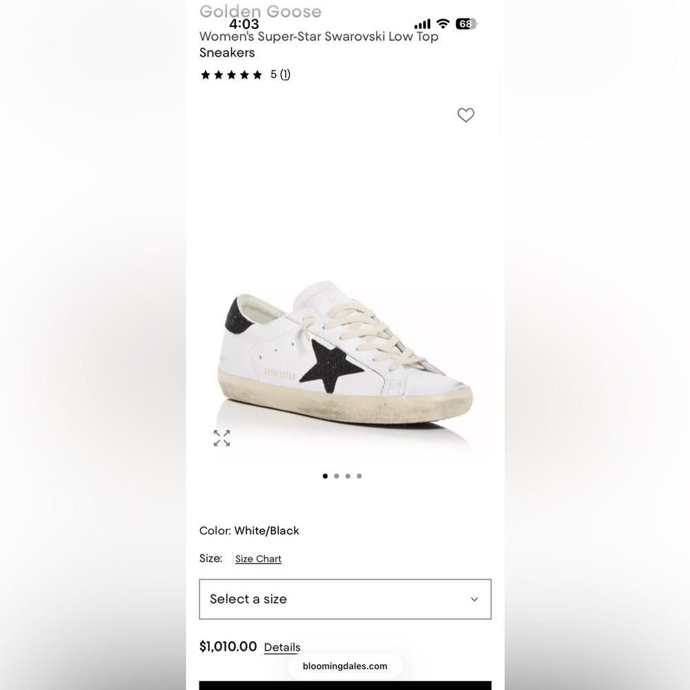 Golden Goose Women's Super-Star Swarovski Low Top Sneakers